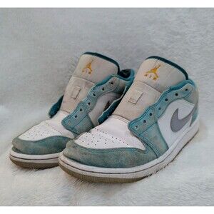 Air Jordan 1 Low SE Men's Shoes White Gray Green Emerald DN3705 301 Multi Size